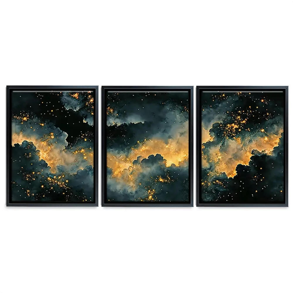 Moody Celestial Trio Canvas Print Moody Celestial Trio Canvas Print wall art product IAmHomeStudio
