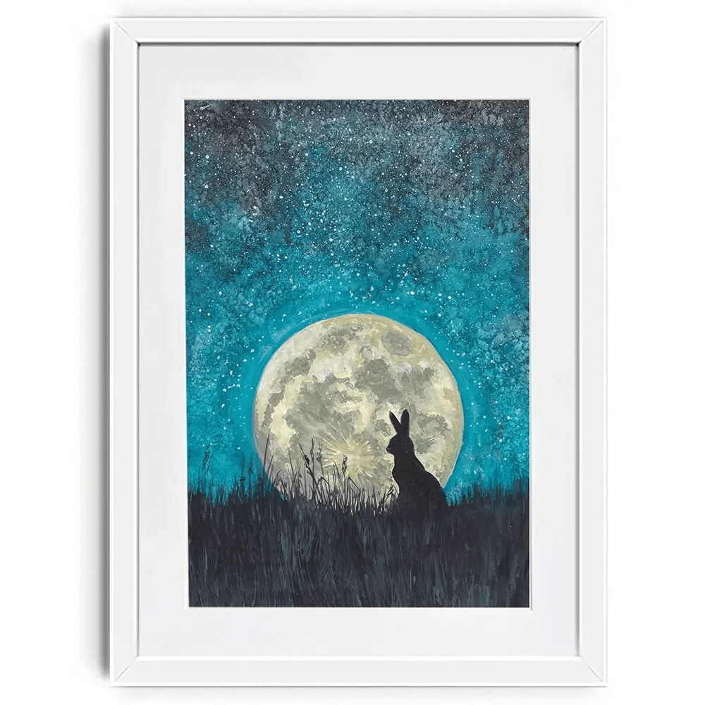 Moon Hare Framed Art Print Moon Hare Framed Art Print wall art product Xandpic / Shutterstock
