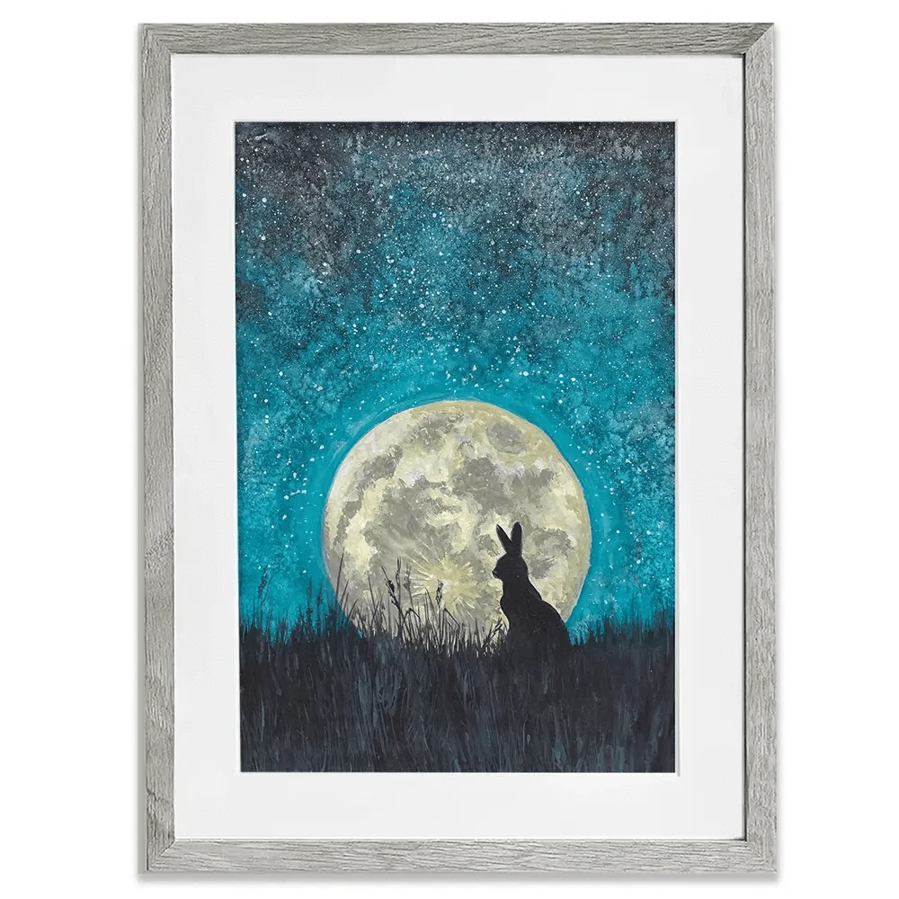 Moon Hare Framed Art Print Moon Hare Framed Art Print wall art product Xandpic / Shutterstock