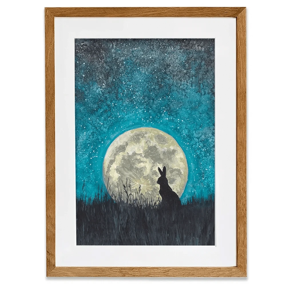 Moon Hare Framed Art Print Moon Hare Framed Art Print wall art product Xandpic / Shutterstock