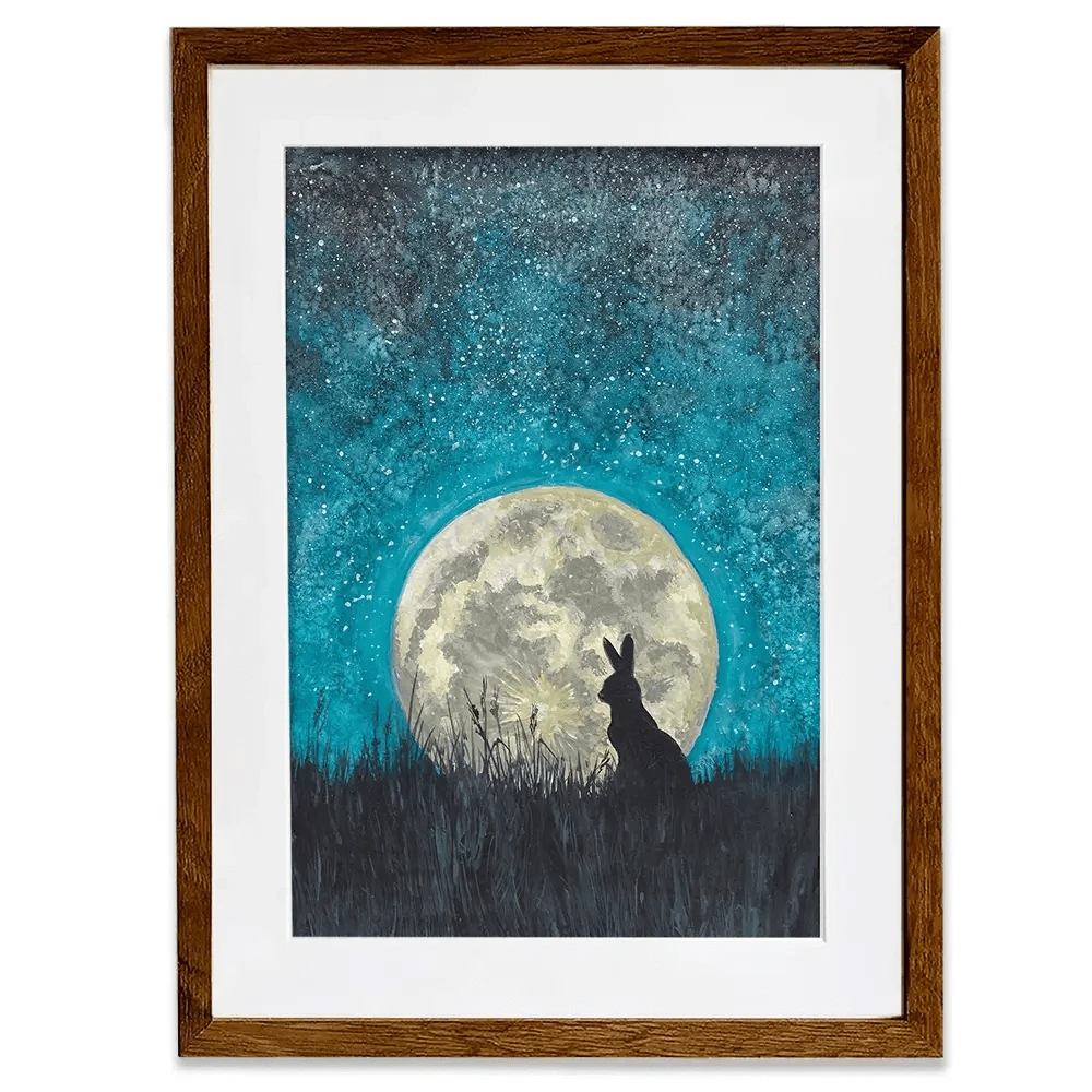 Moon Hare Framed Art Print Moon Hare Framed Art Print wall art product Xandpic / Shutterstock