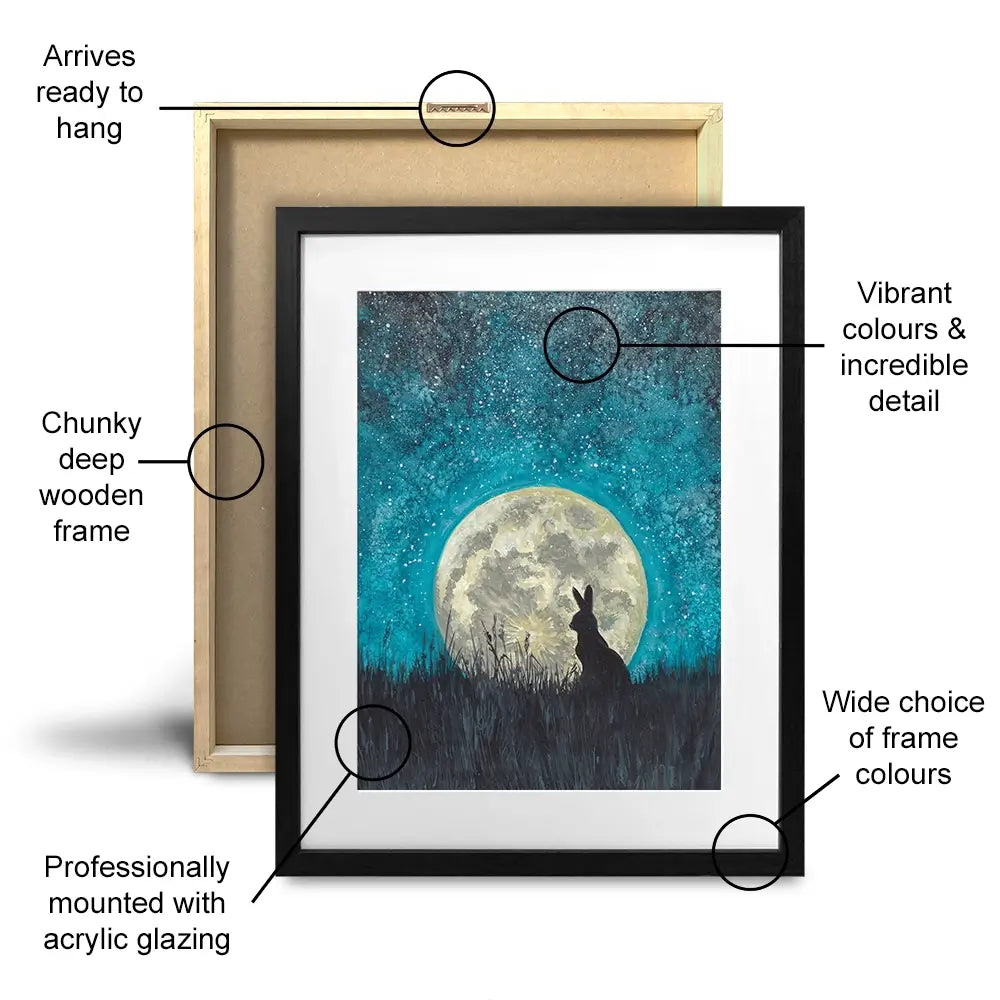 Moon Hare Framed Art Print Moon Hare Framed Art Print wall art product Xandpic / Shutterstock