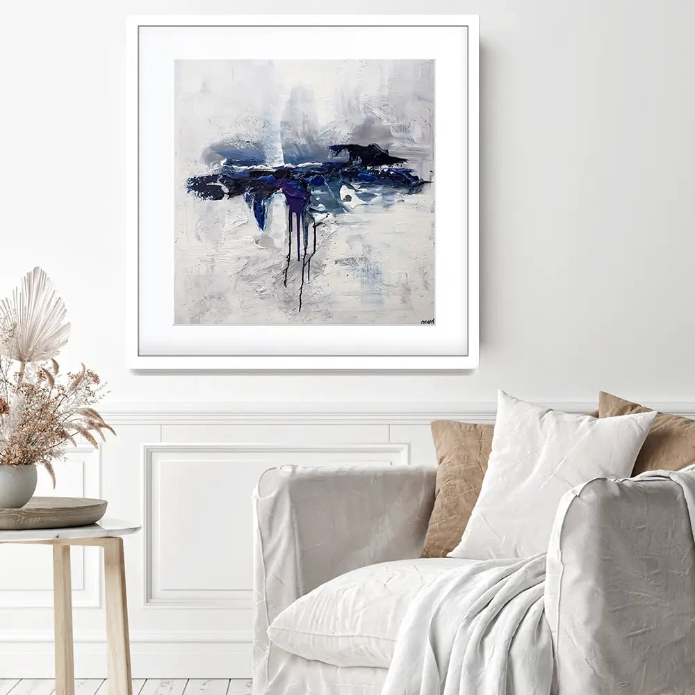 Moon Ocean Framed Art Print Moon Ocean Framed Art Print wall art product Osnat Tzadok