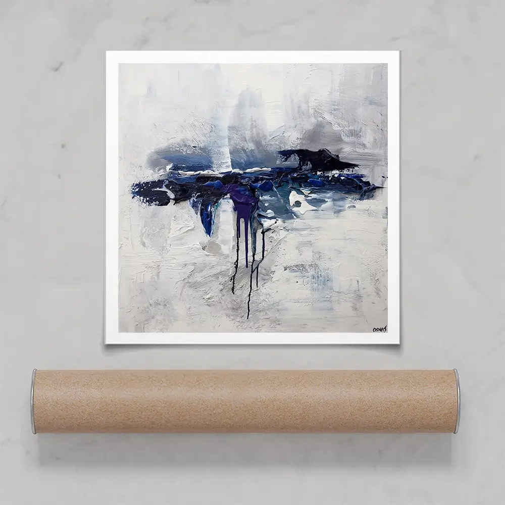Moon Ocean Square Art Print Moon Ocean Square Art Print wall art product Osnat Tzadok