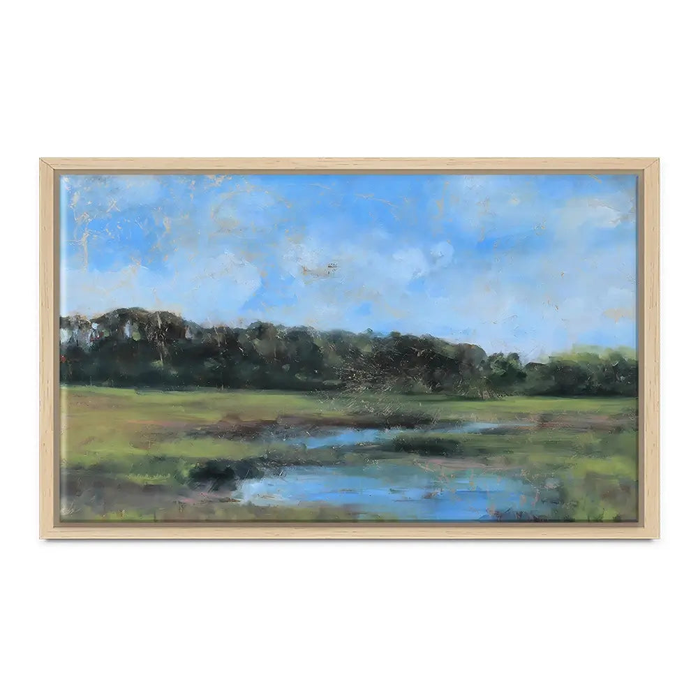 Moon River At The Golden Hour Canvas Print Moon River At The Golden Hour Canvas Print wall art product Tiffani Taylor - Independent