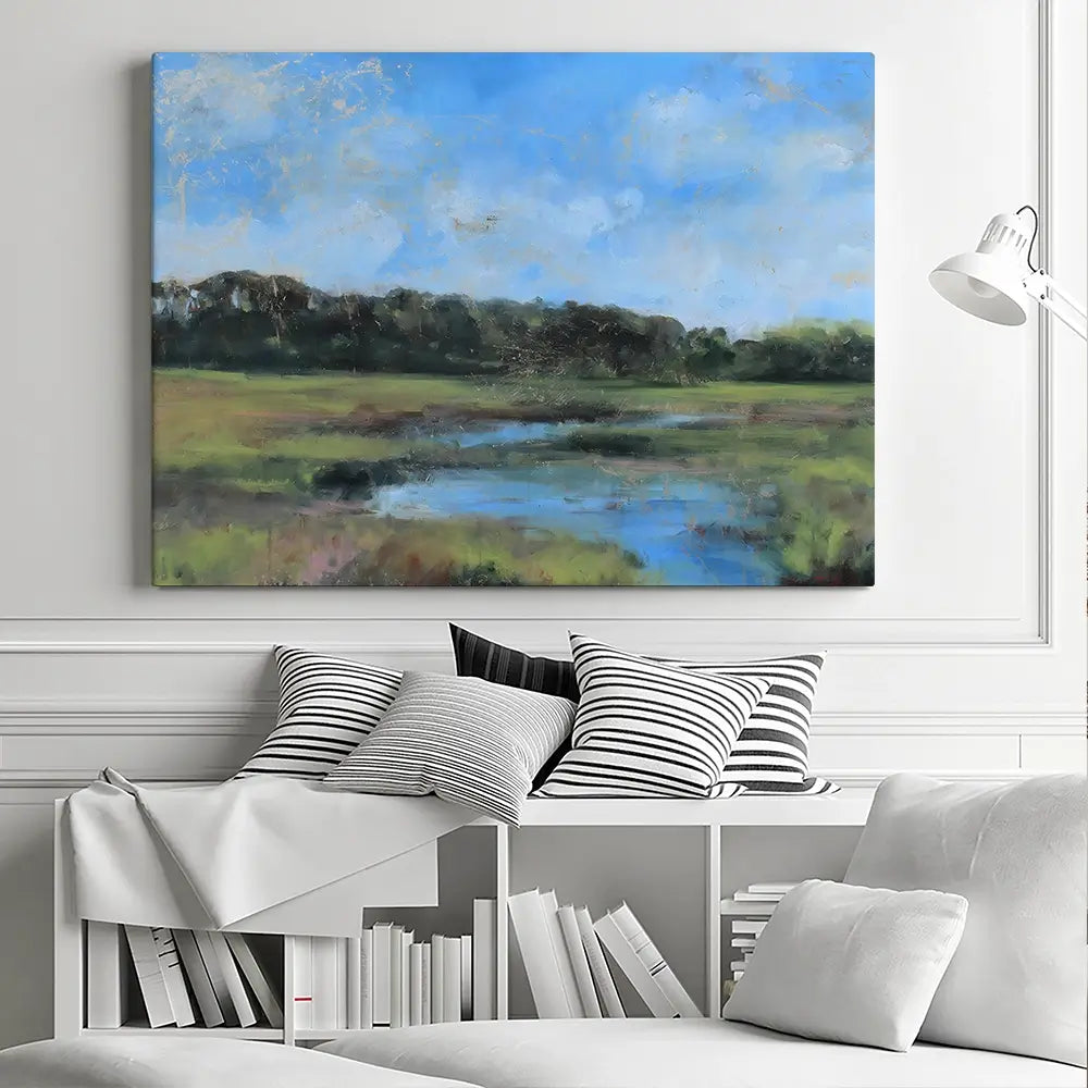 Moon River At The Golden Hour Canvas Print Moon River At The Golden Hour Canvas Print wall art product Tiffani Taylor - Independent