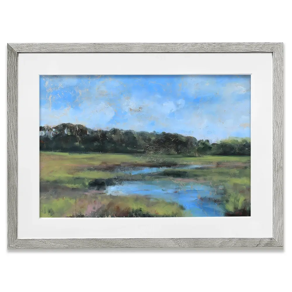 Moon River At The Golden Hour Framed Art Print Moon River At The Golden Hour Framed Art Print wall art product Tiffani Taylor - Independent