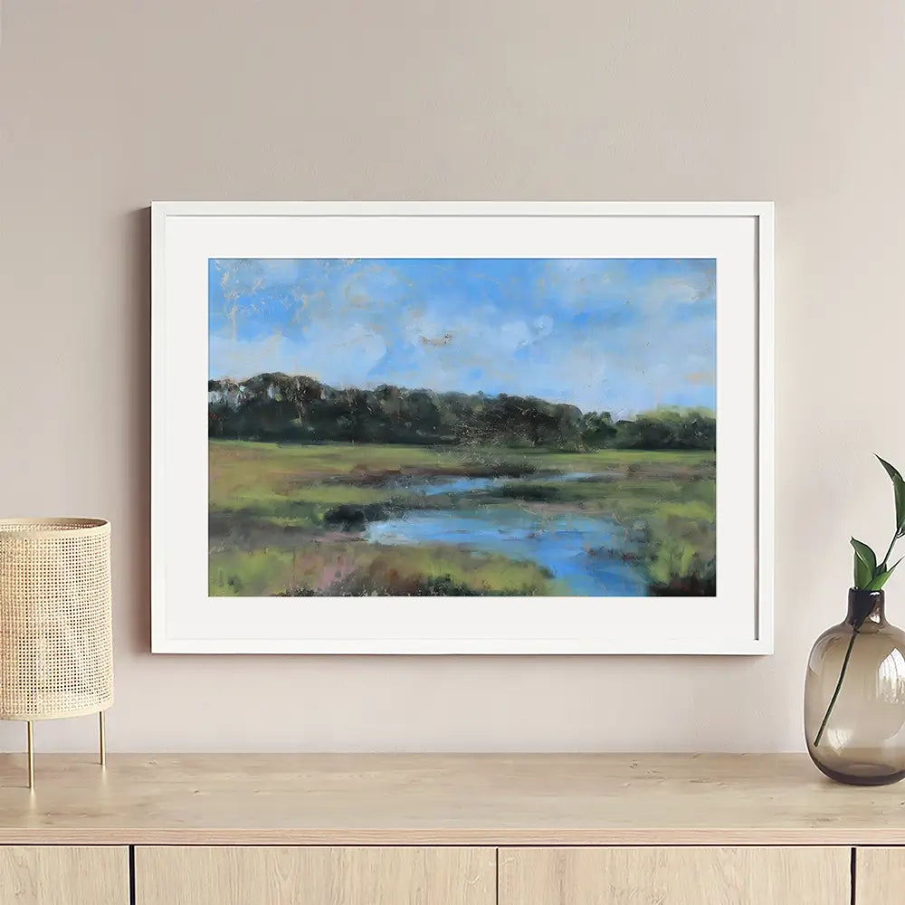 Moon River At The Golden Hour Framed Art Print Moon River At The Golden Hour Framed Art Print wall art product Tiffani Taylor - Independent