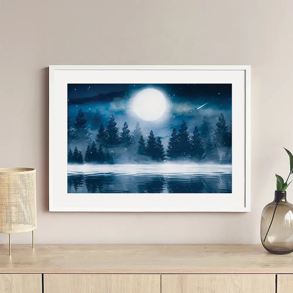 Moonlight Framed Art Print Moonlight Framed Art Print wall art product Mia Stendal / Shutterstock