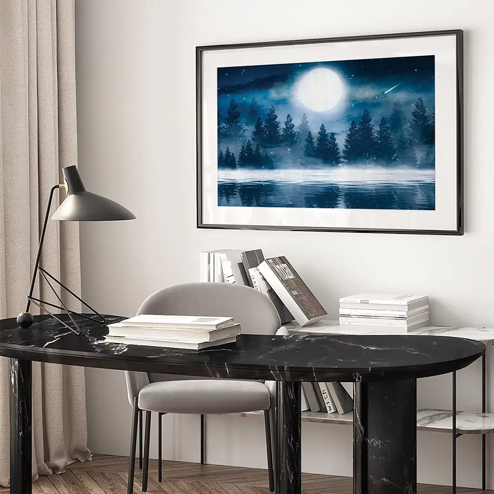 Moonlight Framed Art Print Moonlight Framed Art Print wall art product Mia Stendal / Shutterstock