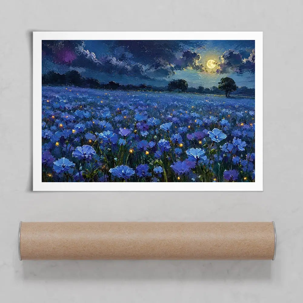 Moonlight Magic Meadow Art Print Moonlight Magic Meadow Art Print wall art product David Alexander Elder