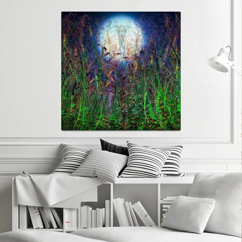 Moonlight Shadows Square Canvas Print Moonlight Shadows Square Canvas Print wall art product Lena Owens - Independent