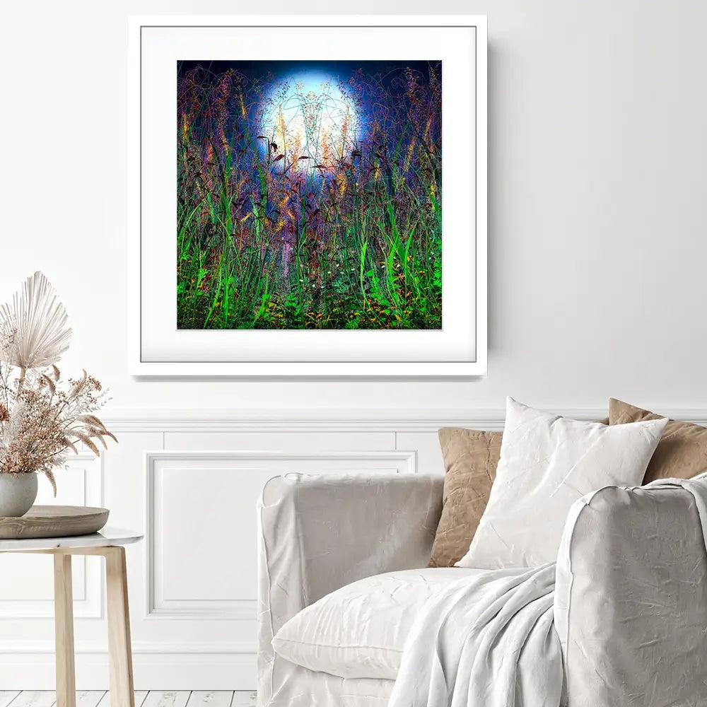 Moonlight Shadows Square Framed Art Print Moonlight Shadows Square Framed Art Print wall art product Lena Owens - Independent