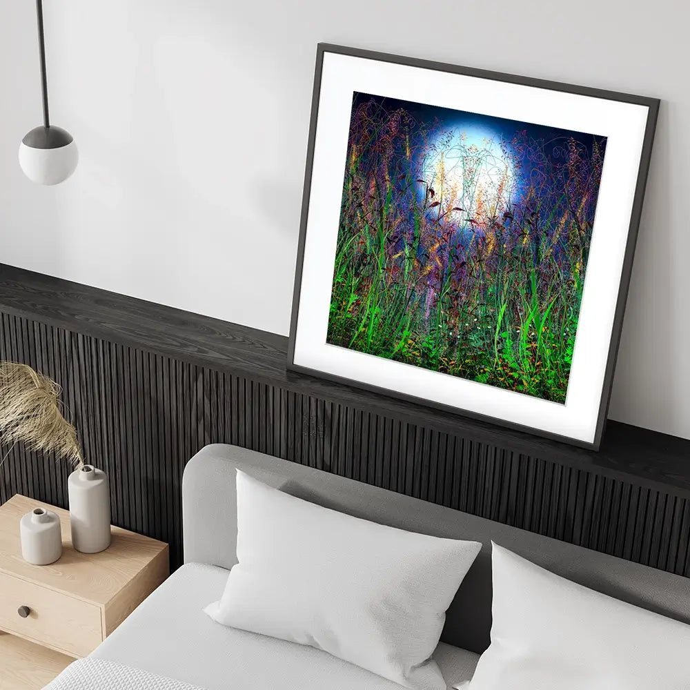 Moonlight Shadows Square Framed Art Print Moonlight Shadows Square Framed Art Print wall art product Lena Owens - Independent