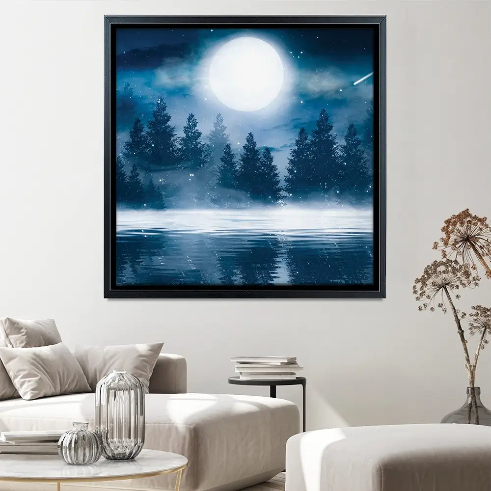 Moonlight Square Canvas Print Moonlight Square Canvas Print wall art product Mia Stendal / Shutterstock