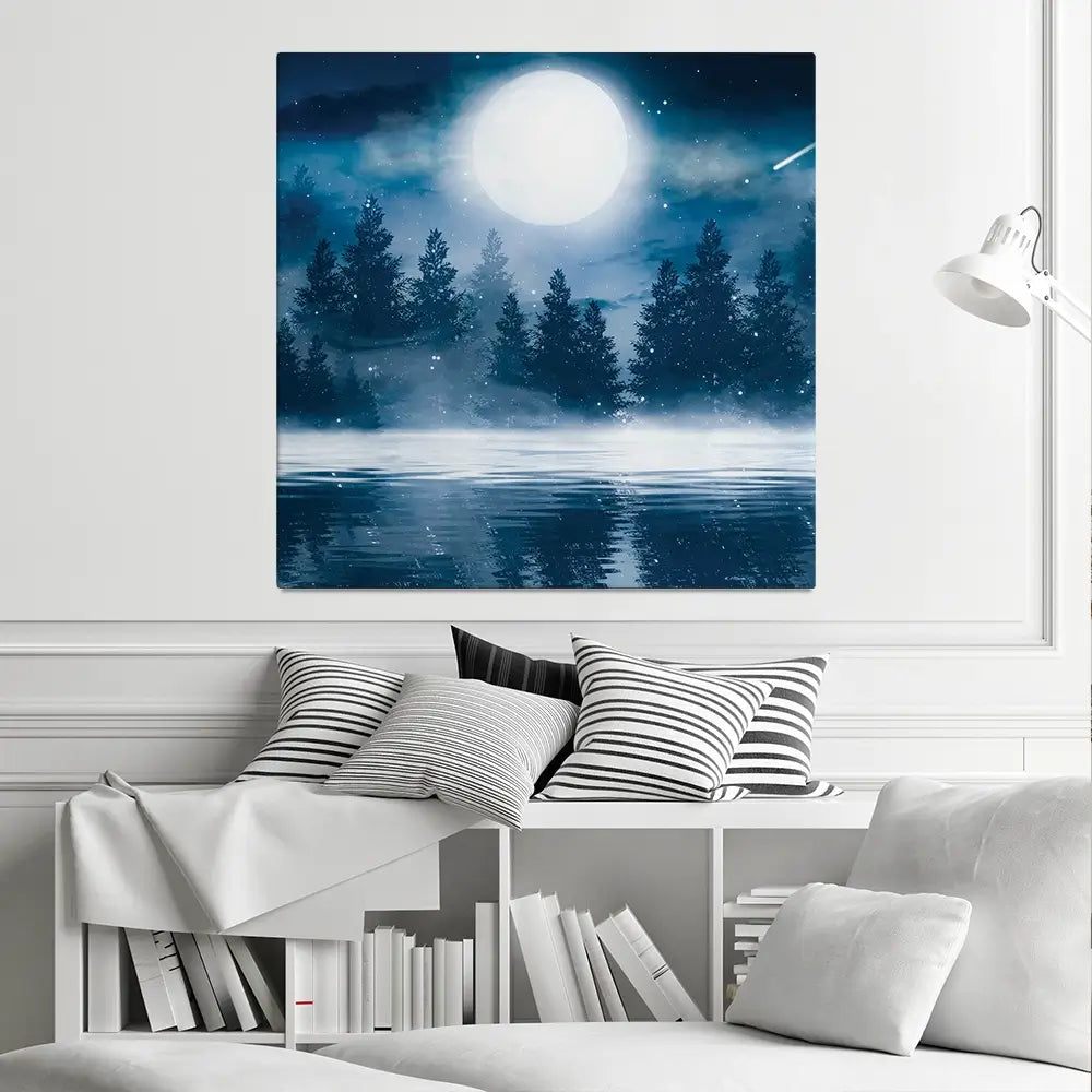Moonlight Square Canvas Print Moonlight Square Canvas Print wall art product Mia Stendal / Shutterstock