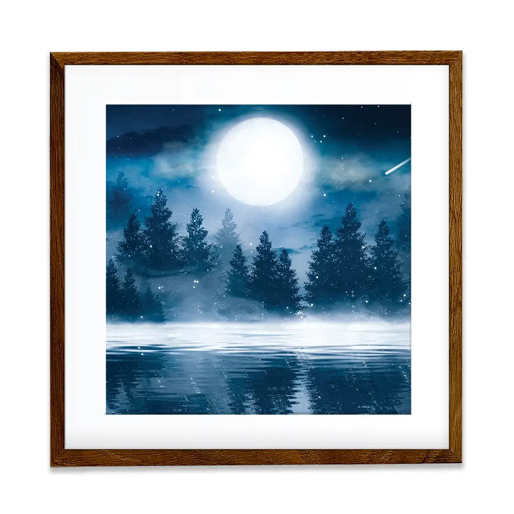 Moonlight Square Framed Art Print Moonlight Square Framed Art Print wall art product Mia Stendal / Shutterstock