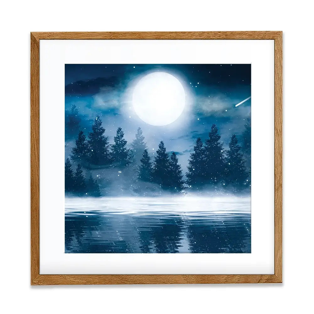 Moonlight Square Framed Art Print Moonlight Square Framed Art Print wall art product Mia Stendal / Shutterstock