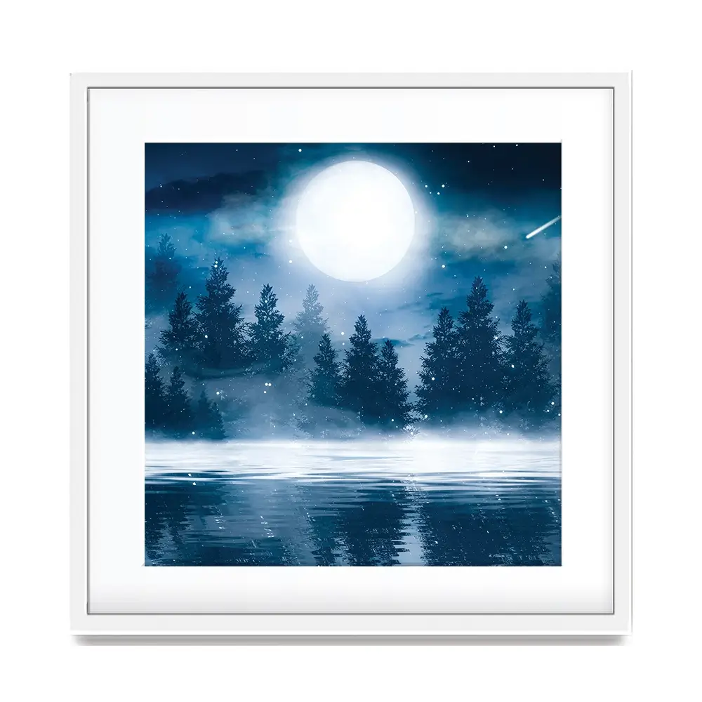 Moonlight Square Framed Art Print Moonlight Square Framed Art Print wall art product Mia Stendal / Shutterstock