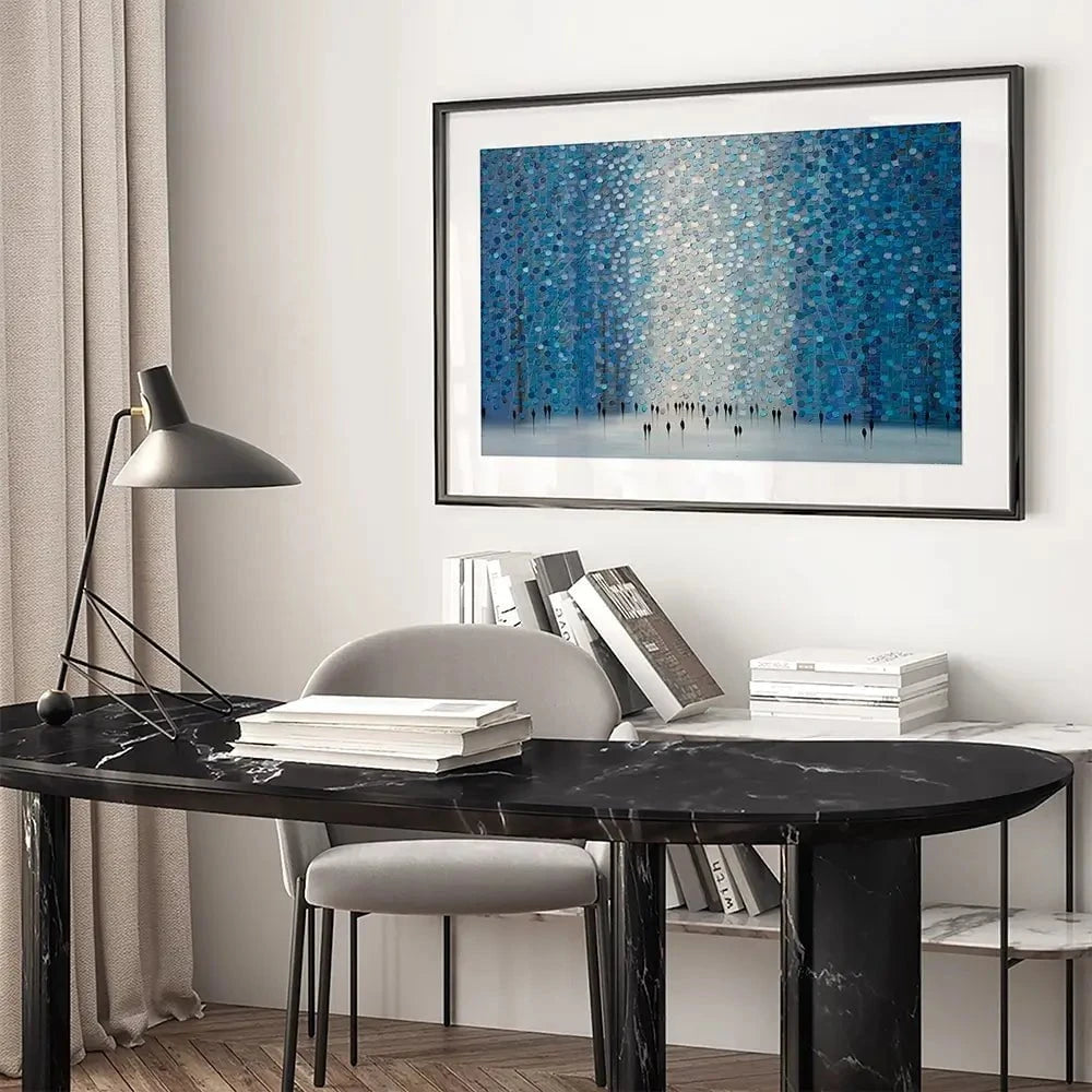 Moonlight Walk Framed Art Print Moonlight Walk Framed Art Print wall art product Ekaterina Ermilkina