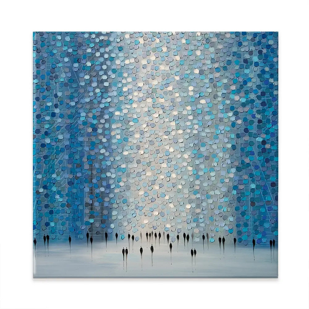 Moonlight Walk Square Canvas Print Moonlight Walk Square Canvas Print wall art product Art Print Shop