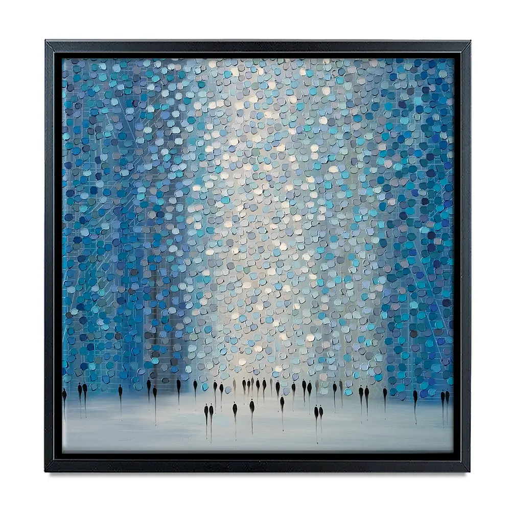Moonlight Walk Square Canvas Print Moonlight Walk Square Canvas Print wall art product Art Print Shop