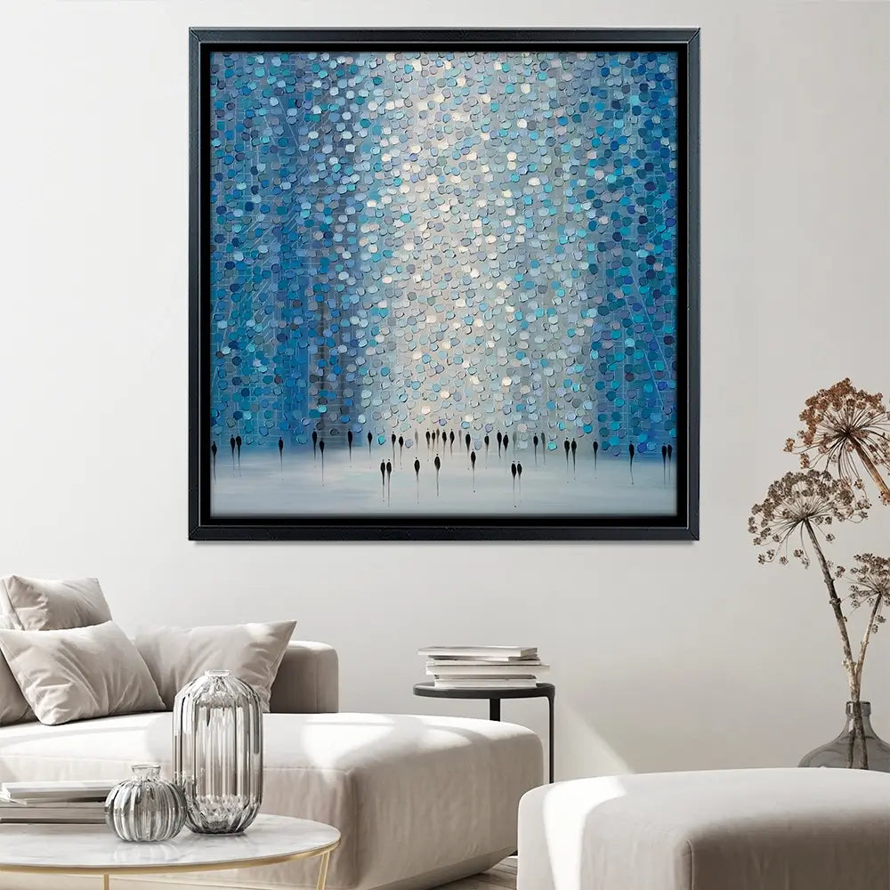 Moonlight Walk Square Canvas Print Moonlight Walk Square Canvas Print wall art product Art Print Shop