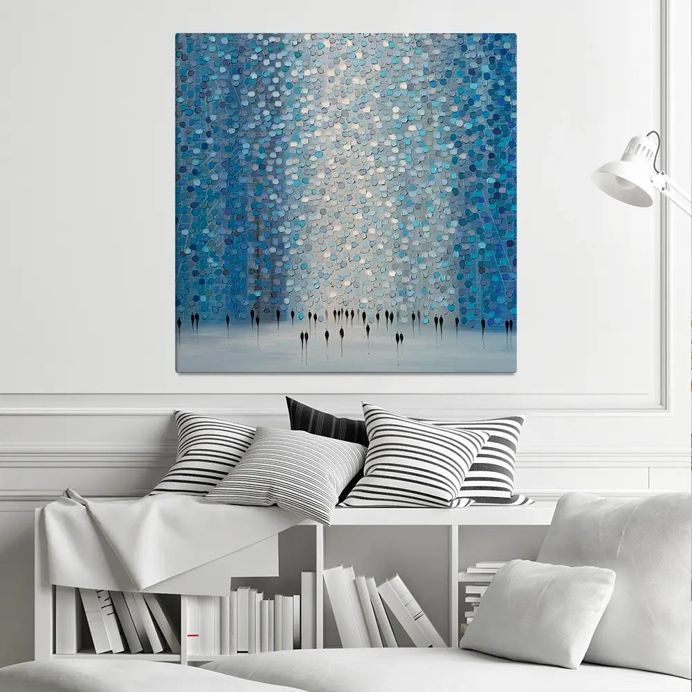 Moonlight Walk Square Canvas Print Moonlight Walk Square Canvas Print wall art product Art Print Shop