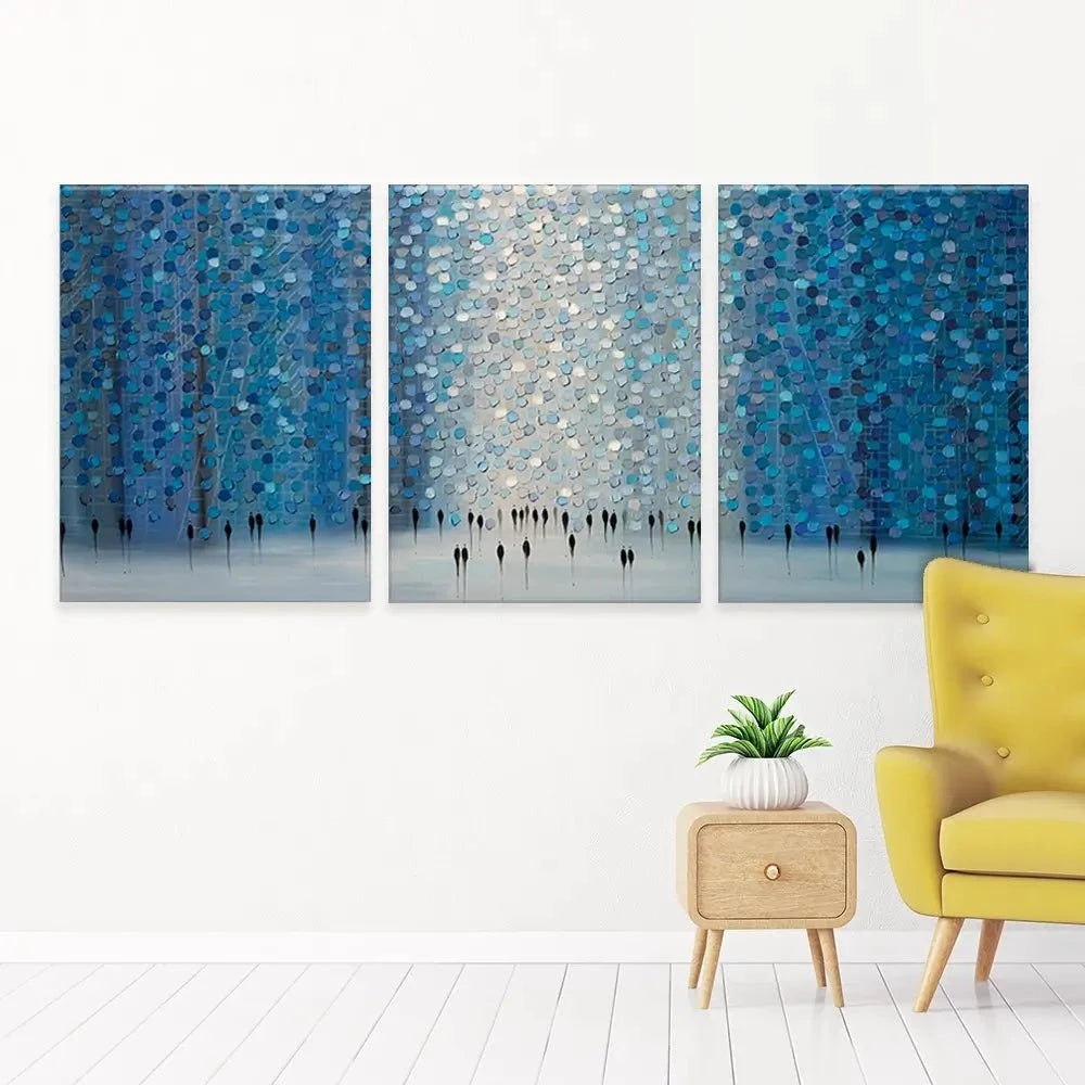 Moonlight Walk Trio Canvas Print Moonlight Walk Trio Canvas Print wall art product Ekaterina Ermilkina