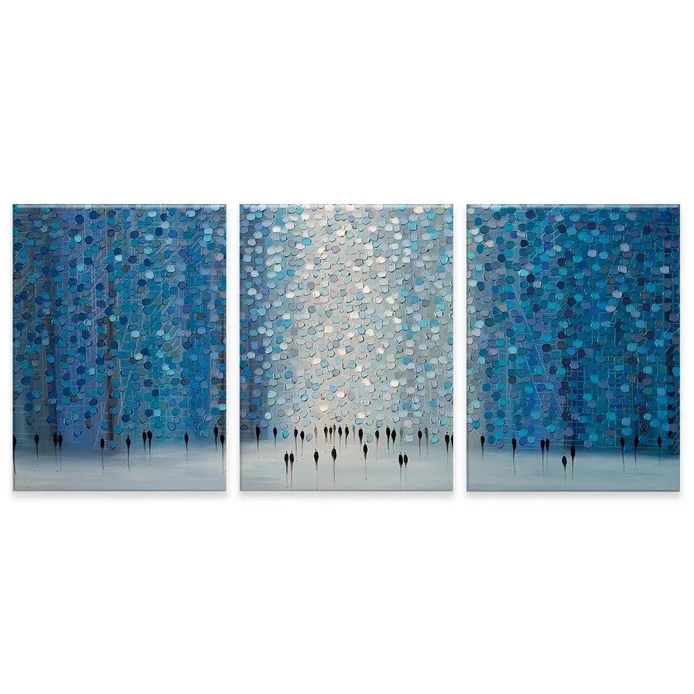 Moonlight Walk Trio Canvas Print Moonlight Walk Trio Canvas Print wall art product Ekaterina Ermilkina