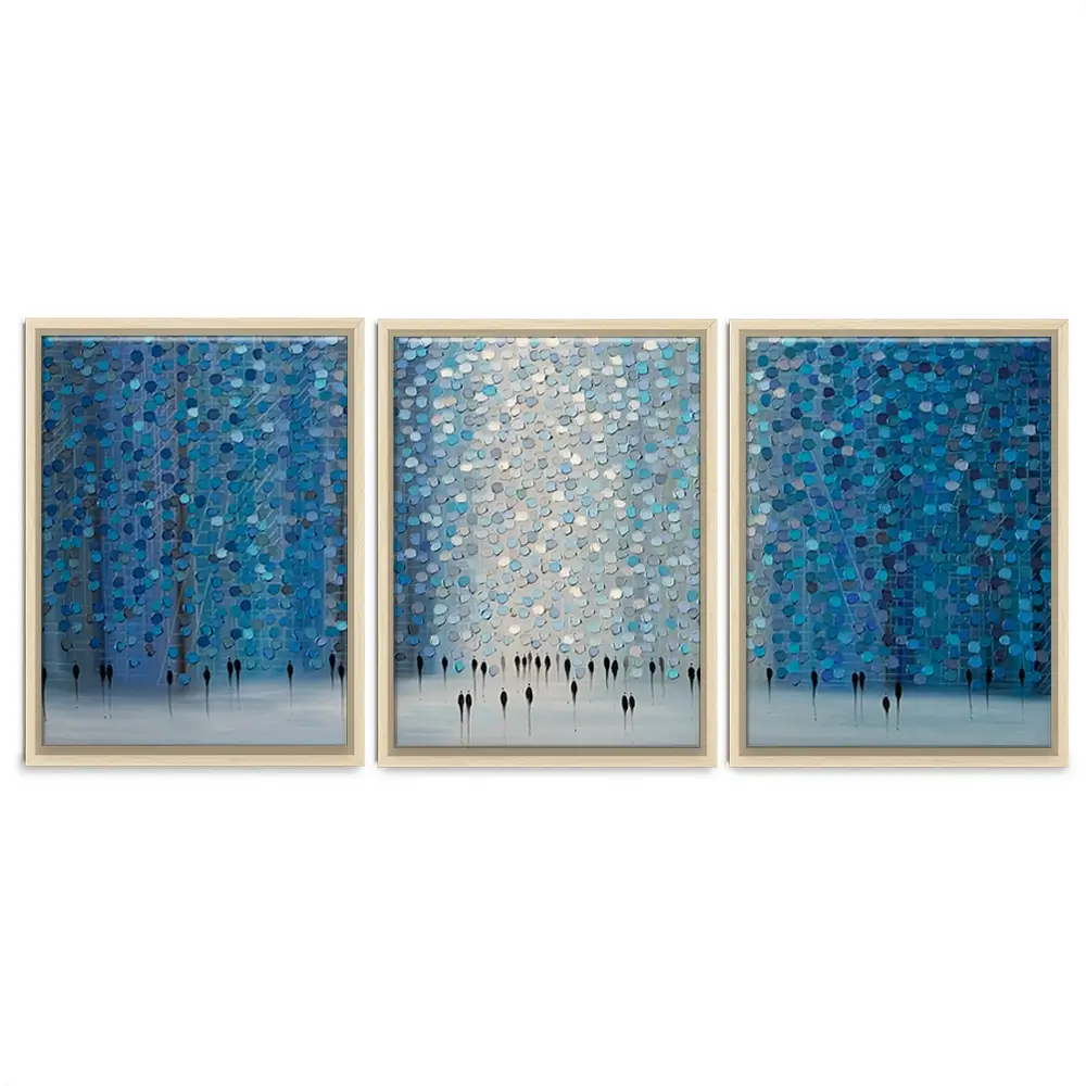 Moonlight Walk Trio Canvas Print Moonlight Walk Trio Canvas Print wall art product Ekaterina Ermilkina