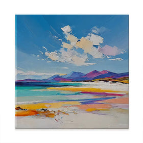 Morar White Sands Square Canvas Print Morar White Sands Square Canvas Print wall art product David Alexander Elder