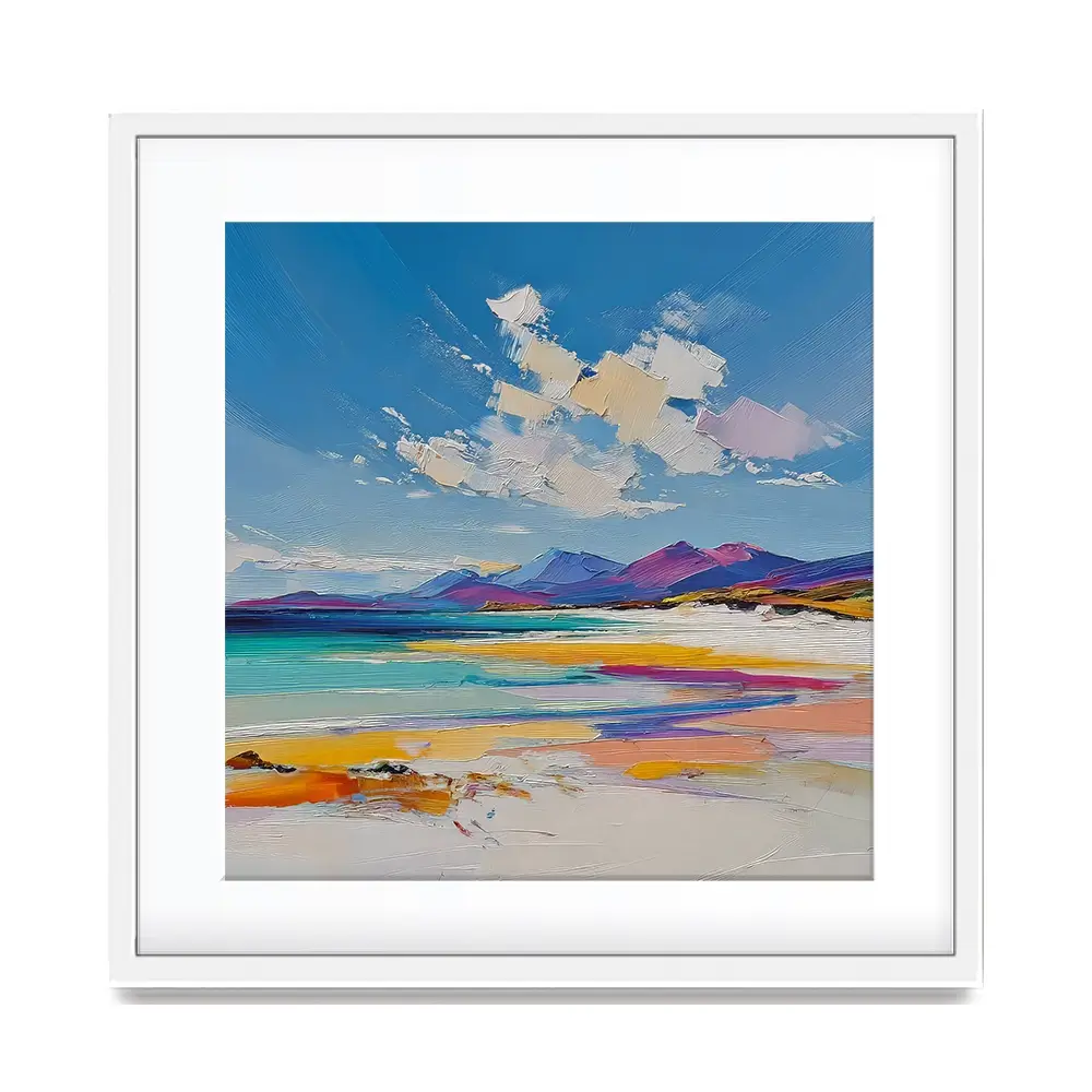Morar White Sands Square Framed Art Print Morar White Sands Square Framed Art Print wall art product David Alexander Elder