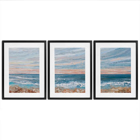 Morning Beach Framed Art Print Trio Morning Beach Framed Art Print Trio wall art product Olga Tkachyk