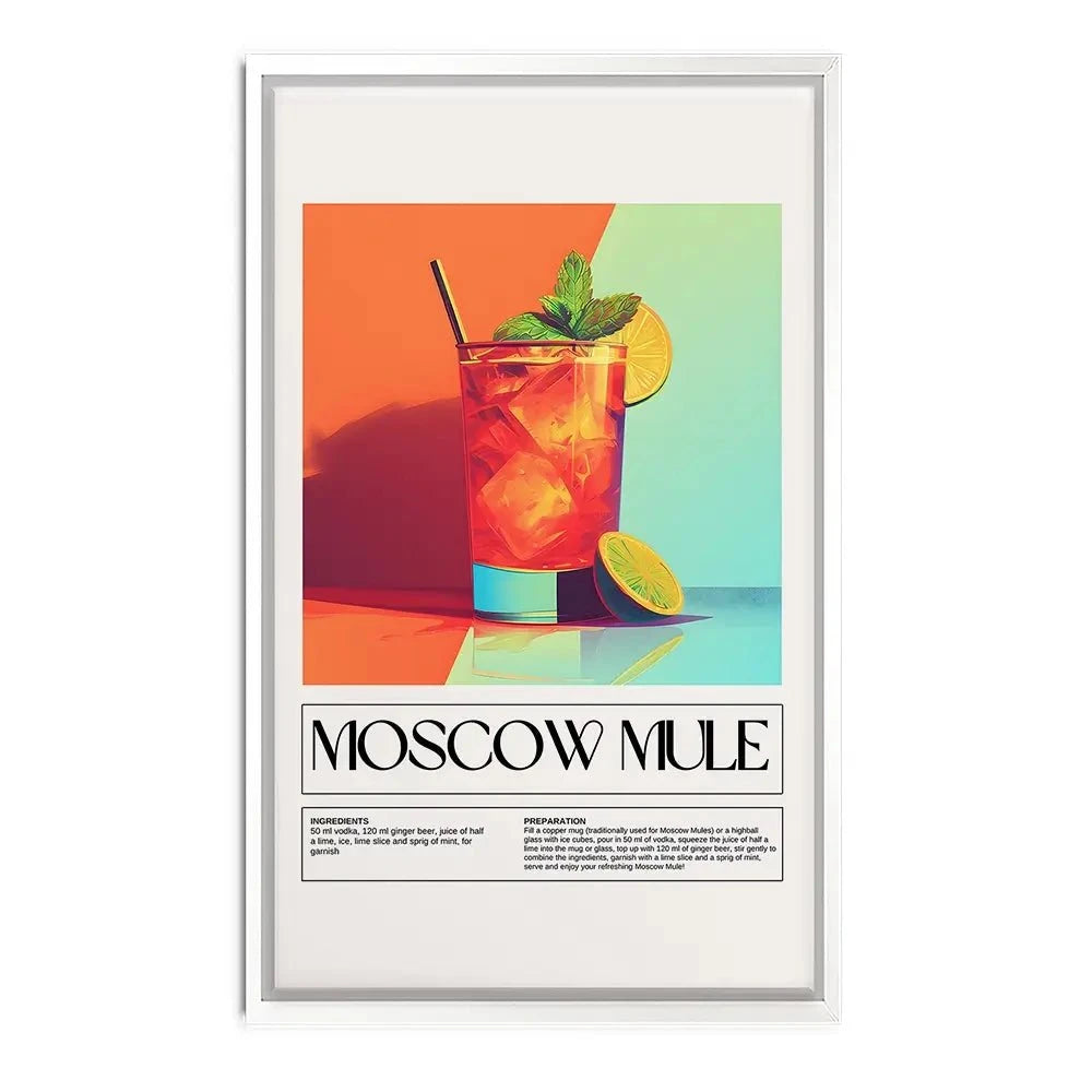 Moscow Mule Recipe Canvas Print Moscow Mule Recipe Canvas Print wall art product Art Print Shop