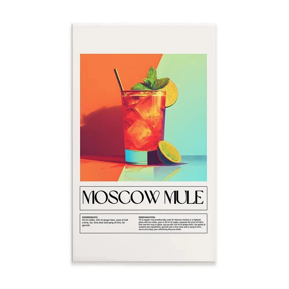 Moscow Mule Recipe Canvas Print Moscow Mule Recipe Canvas Print wall art product Art Print Shop
