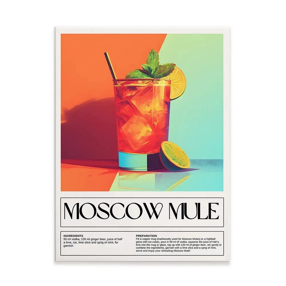 Moscow Mule Recipe Canvas Print Moscow Mule Recipe Canvas Print wall art product Art Print Shop