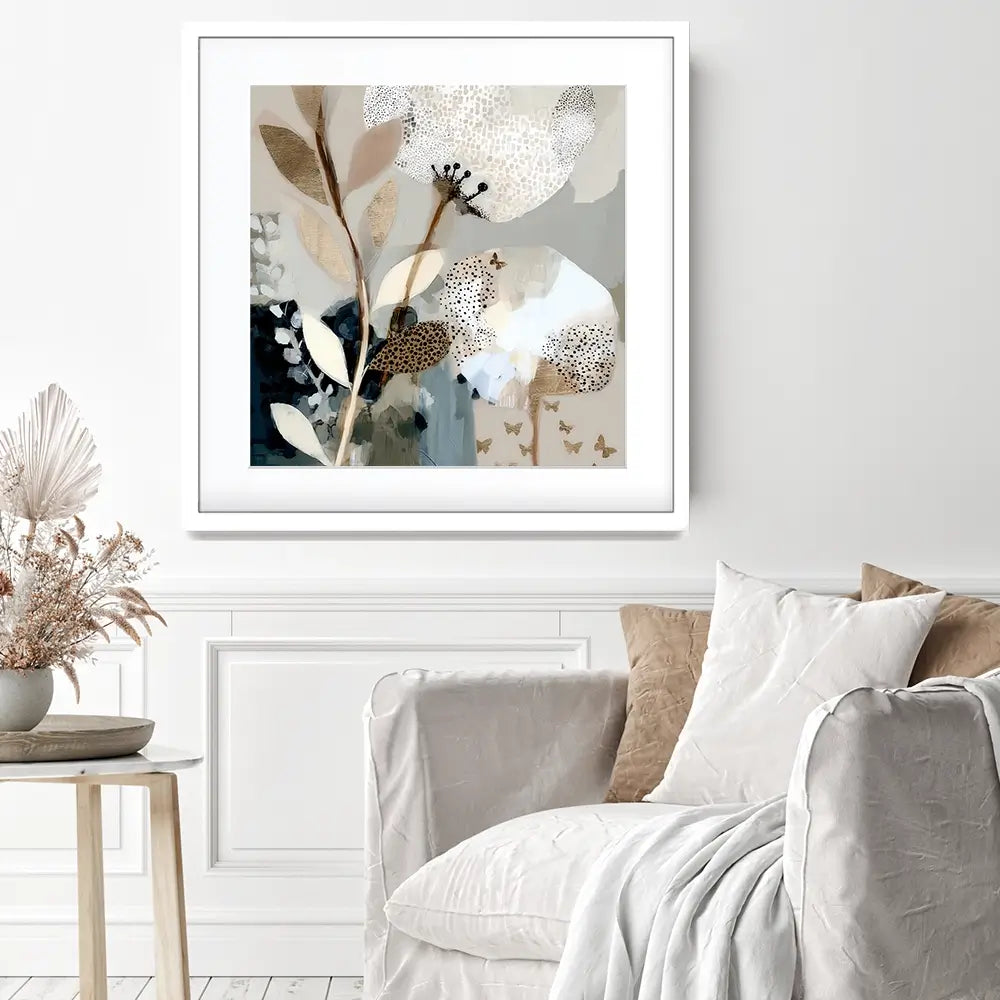 Moss Bloom Square Framed Art Print Moss Bloom Square Framed Art Print wall art product Bella Eve
