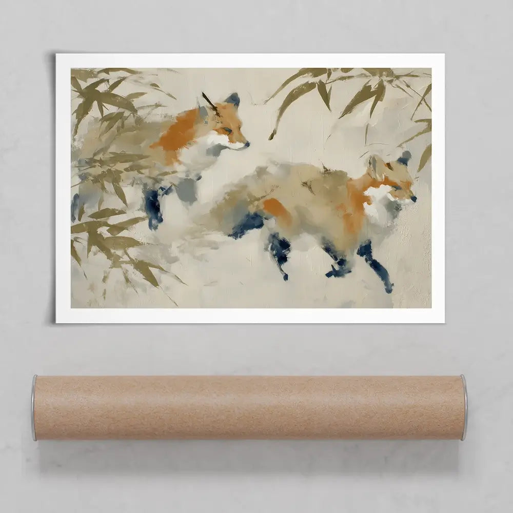 Mother Fox Bamboo Art Print Mother Fox Bamboo Art Print wall art product Chromatic Storm Studio