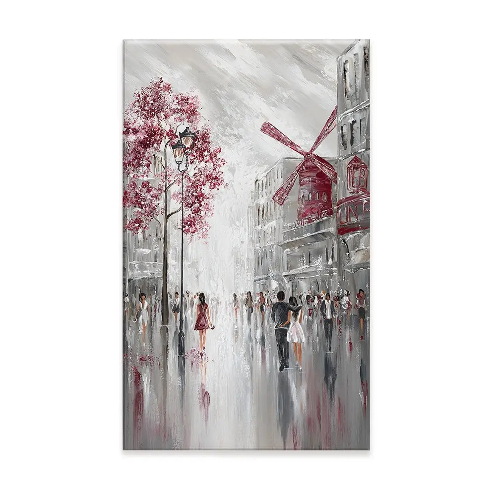 Moulin Rouge Streetscape Canvas Print Moulin Rouge Streetscape Canvas Print wall art product Isabella Karolewicz
