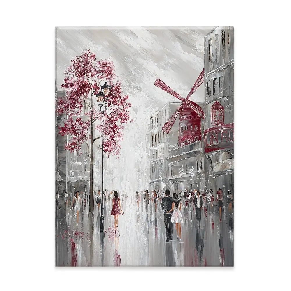 Moulin Rouge Streetscape Canvas Print Moulin Rouge Streetscape Canvas Print wall art product Isabella Karolewicz