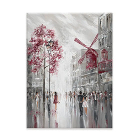 Moulin Rouge Streetscape Canvas Print Moulin Rouge Streetscape Canvas Print wall art product Isabella Karolewicz