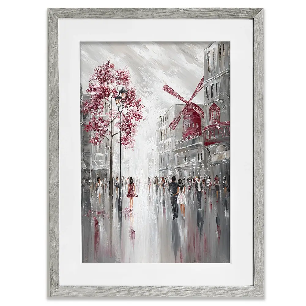 Moulin Rouge Streetscape Framed Art Print Moulin Rouge Streetscape Framed Art Print wall art product Isabella Karolewicz