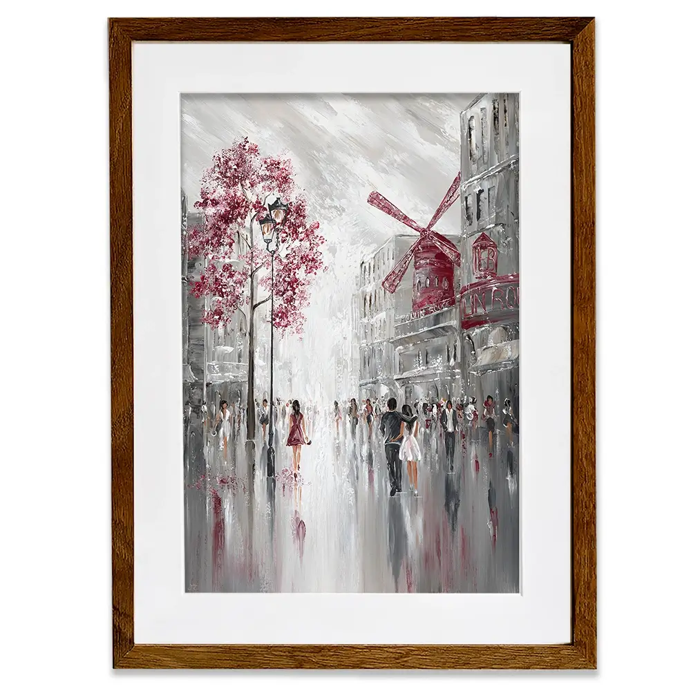 Moulin Rouge Streetscape Framed Art Print Moulin Rouge Streetscape Framed Art Print wall art product Isabella Karolewicz
