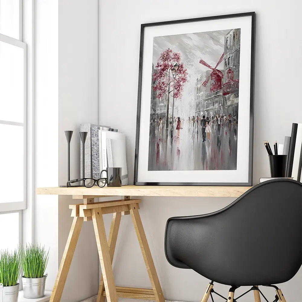 Moulin Rouge Streetscape Framed Art Print Moulin Rouge Streetscape Framed Art Print wall art product Isabella Karolewicz