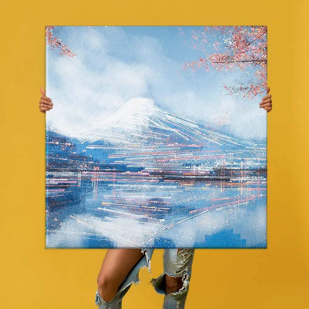 Mount Fuji In Spring Oversized Canvas Print Mount Fuji In Spring Oversized Canvas Print wall art product Art Print Shop