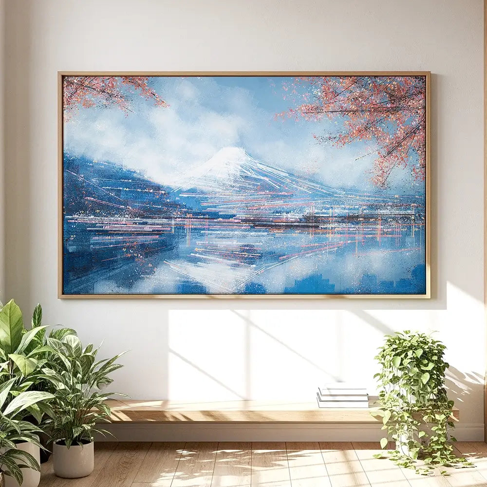Mount Fuji In Spring Oversized Canvas Print Mount Fuji In Spring Oversized Canvas Print wall art product Art Print Shop