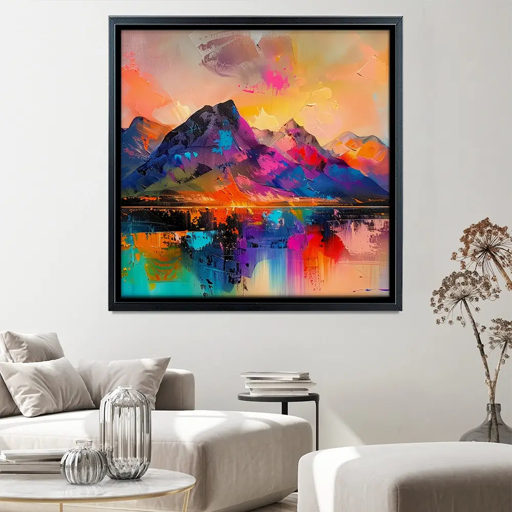 Mountain Abstract Square Canvas Print Mountain Abstract Square Canvas Print wall art product Art Print Shop
