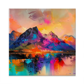 Mountain Abstract Square Canvas Print Mountain Abstract Square Canvas Print wall art product Art Print Shop