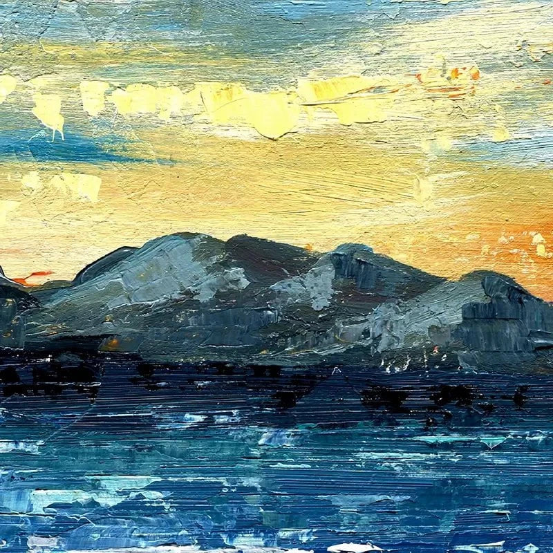 Mountain And Sunset Art Print Mountain And Sunset Art Print wall art product Svetlana Aleynikova